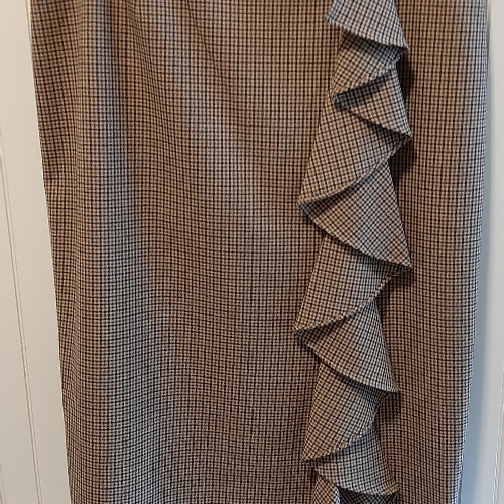 Antoni Melani Midi Skirt with Side Ruffle
